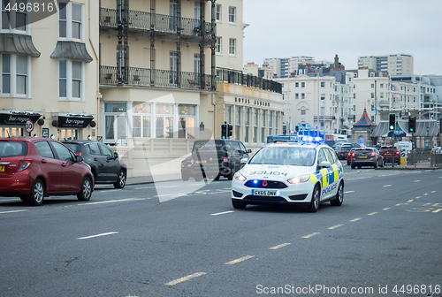 Image of Police Car Responding to Emergency Call