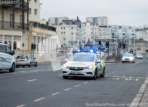 Image of Police Cars Responding to Emergency Call