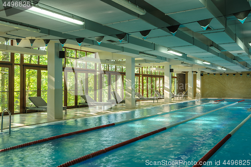 Image of Interior of a public swimming pool