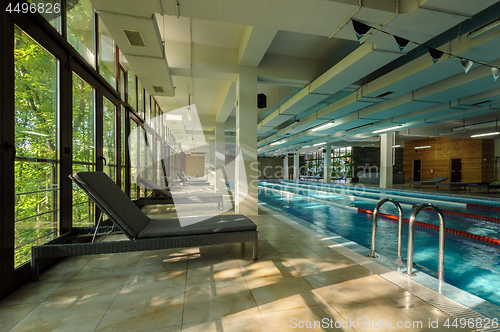 Image of Interior of a public swimming pool