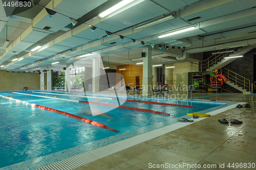 Image of Interior of a public swimming pool