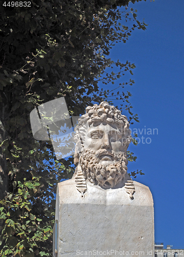 Image of bust statue of Greek explorer Euthymenes of Massalia Marseille