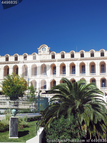 Image of  statue  artist in front of hotel Marseille France