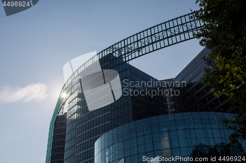 Image of glass office building in the Brussels