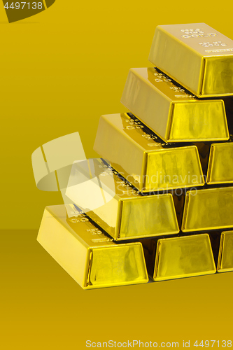 Image of Stack of golden bars as a Financial concepts