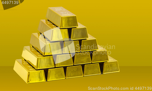 Image of Stack of golden bars as a Financial concepts