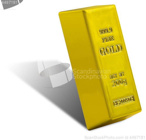 Image of Golden Bar as a Financial concepts on white background