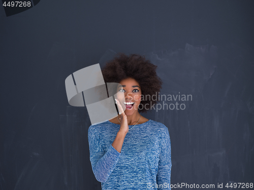 Image of portrait of a beautiful friendly African American woman