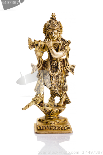 Image of Krishna statue on white