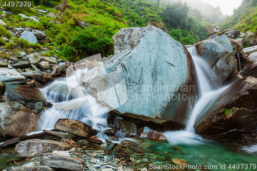 Image of Bhagsu waterfall. Bhagsu, Himachal Pradesh, India