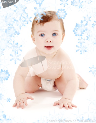 Image of crawling baby boy
