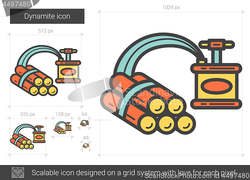 Image of Dynamite line icon.