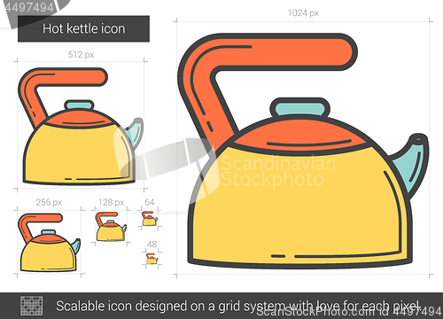 Image of Hot kettle line icon.