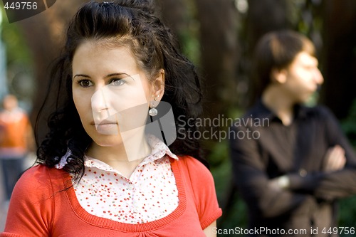 Image of unhappy young couple