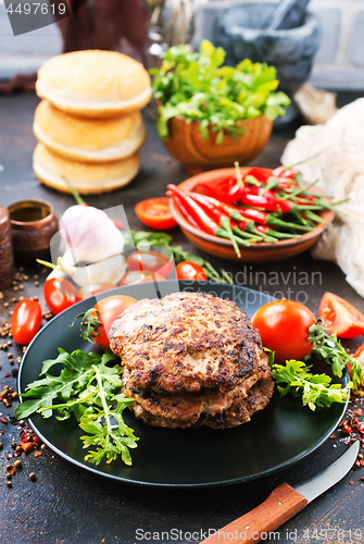 Image of ingredients for burgers