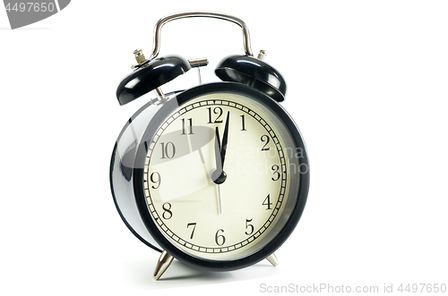 Image of Black colored alarm clock