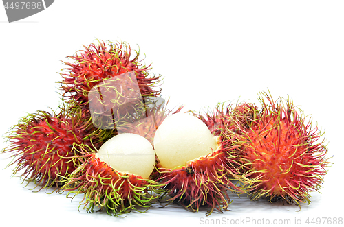 Image of Ripe rambutan isolated  