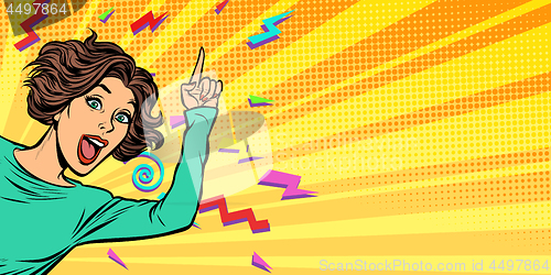 Image of woman pointing finger