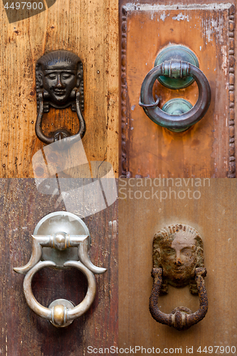 Image of Ancient italian door knockers.