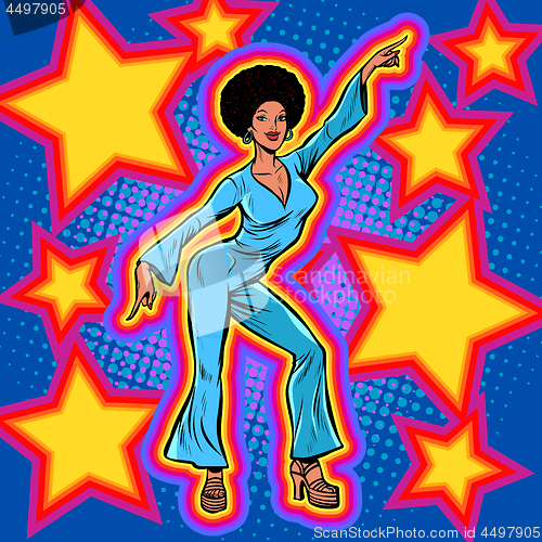 Image of retro African star disco dance