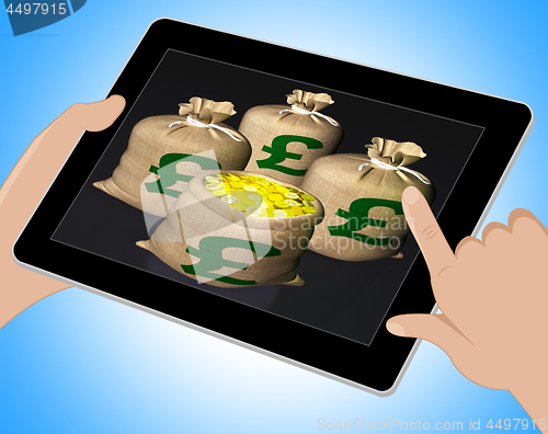 Image of Bag Of Coins Shows British Savings Tablet