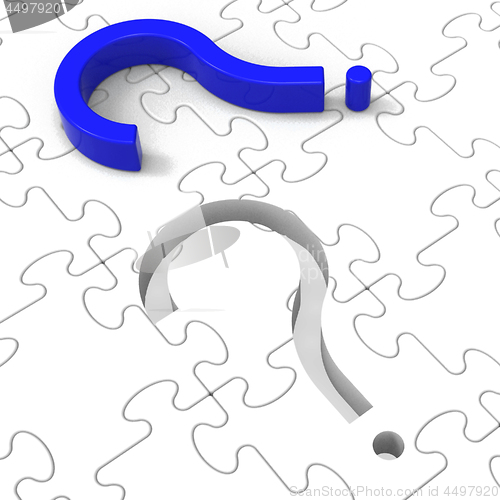 Image of Question Mark Puzzle Shows Confusion\r