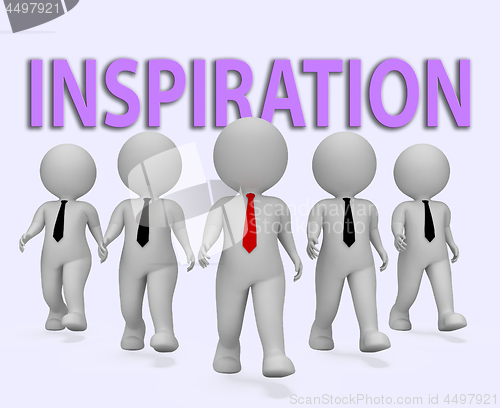 Image of Inspiration Businessmen Indicates Positive Motivate 3d Rendering