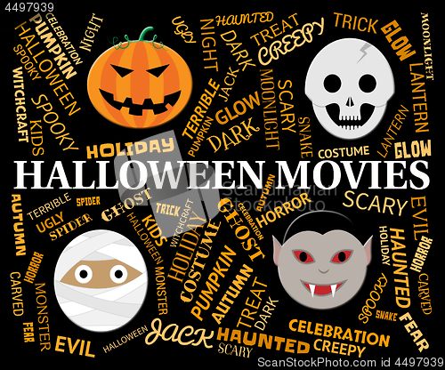 Image of Halloween Movies Means Trick Or Treat And Cinema