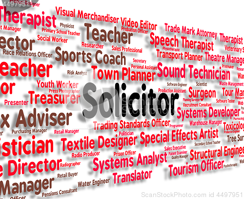 Image of Solicitor Job Indicates Legal Practitioner And Barrister
