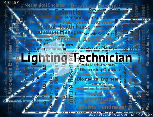 Image of Lighting Technician Means Employee Mechanics And Technicians