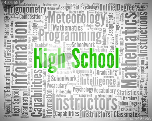 Image of High School Means Academies Text And Words