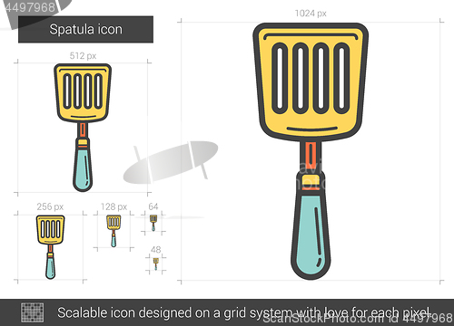 Image of Spatula line icon.