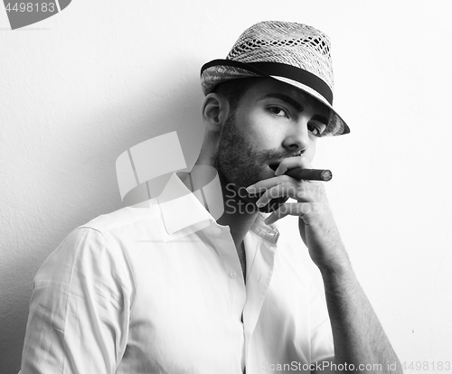 Image of Man with cuban cigar