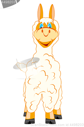 Image of Vector illustration of the cartoon animal lama type frontal