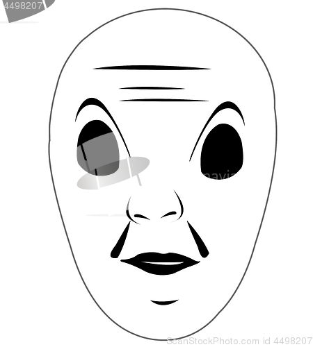 Image of Mask of the person of the person on white background
