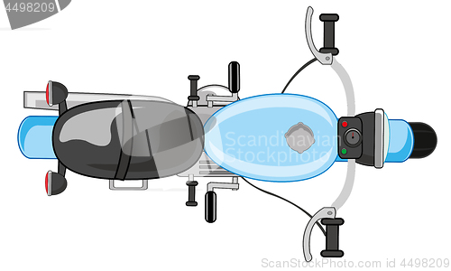 Image of Motorcycle type overhand on white background is insulated