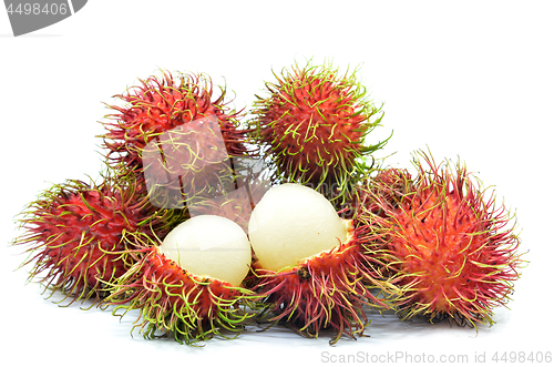 Image of Ripe rambutan isolated