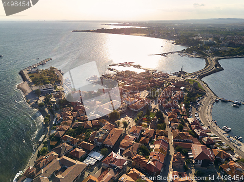 Image of General aerial view of Nessebar, ancient city on the Black Sea coast of Bulgaria