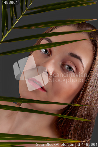 Image of Close up portrait of a young woman