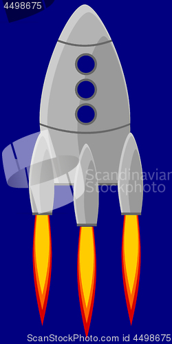 Image of Cartoon rocket space ship