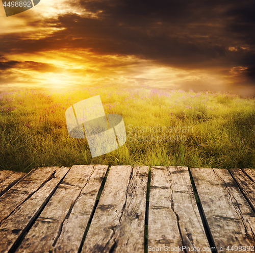 Image of Rustic Table in the Field