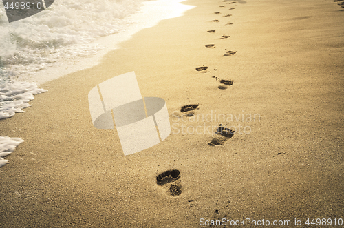 Image of Footprints in the sand