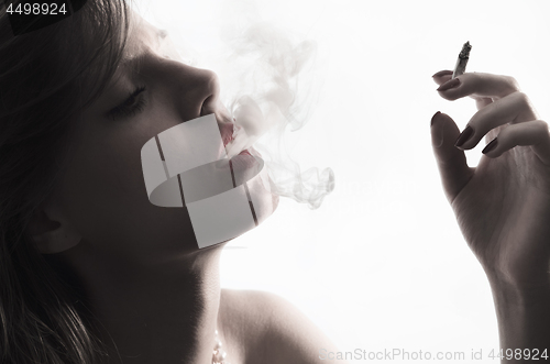 Image of Woman with Cigarette