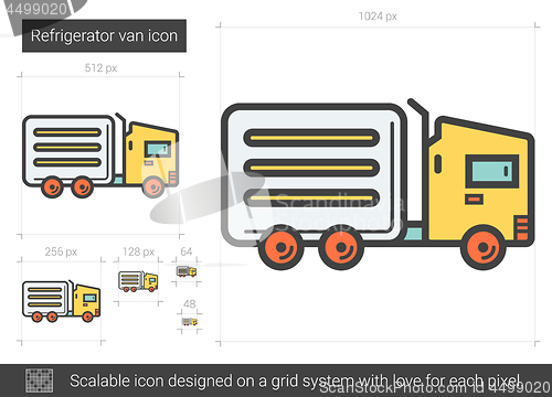 Image of Refrigerator van line icon.