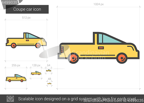 Image of Coupe car line icon.