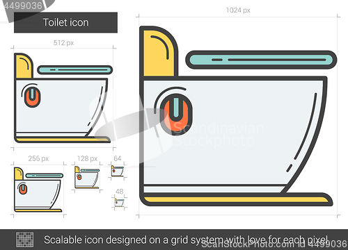 Image of Toilet line icon.