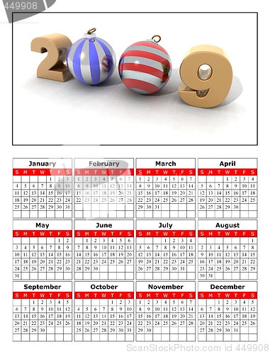 Image of 2009 calendar