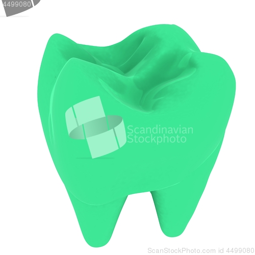 Image of Colorful tooth. 3d illustration