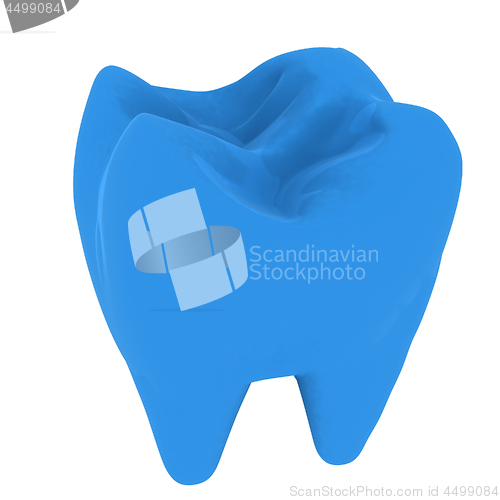 Image of Colorful tooth. 3d illustration