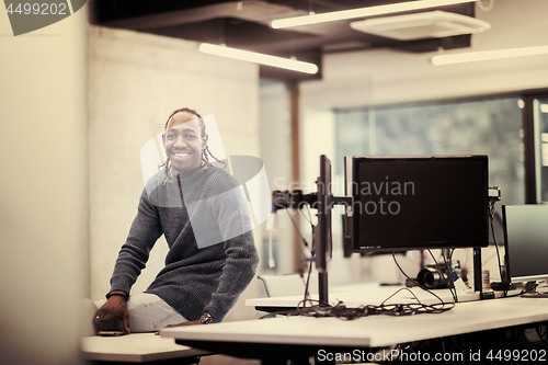 Image of Portrait of black male software developer
